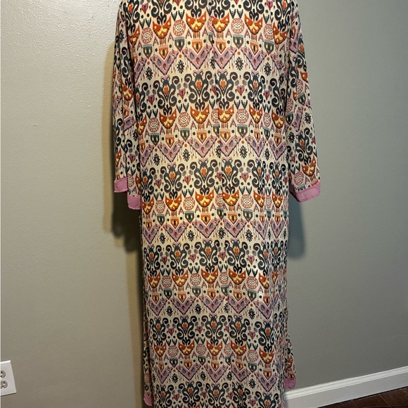 Patterned Open-Front Cardigan - Picture 2 of 4